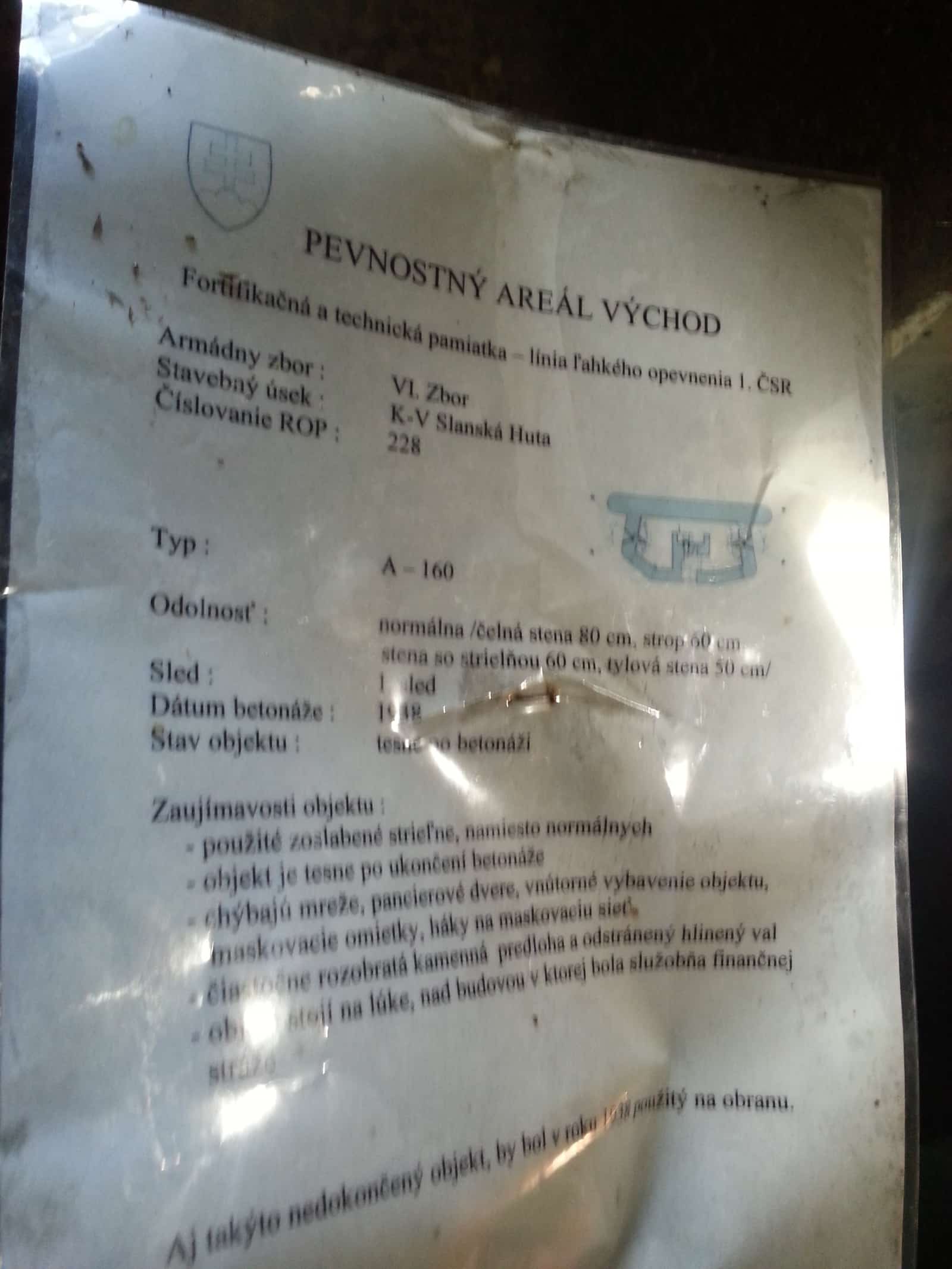 Vojenské bunkre pri obci Slanska Huta